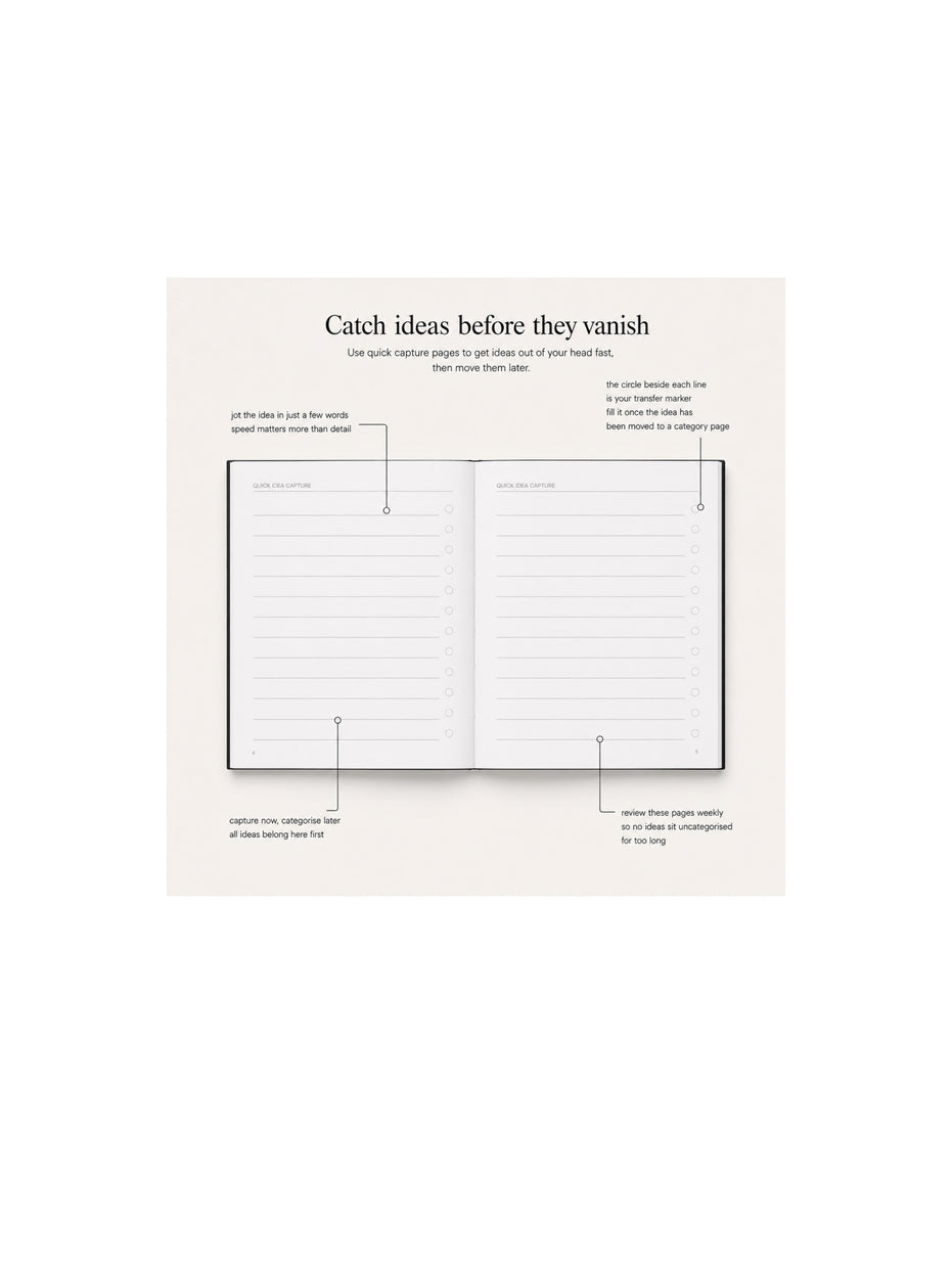 BACKBURNER A5 Idea Catcher Notebook