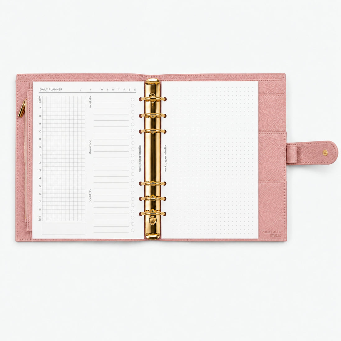 Signature A5 Binder 6-Ring Planner Cover | Pink