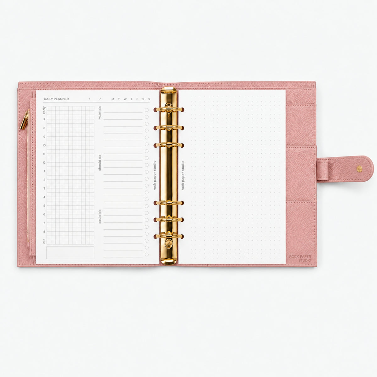 Signature A5 Binder 6-Ring Planner Cover | Pink