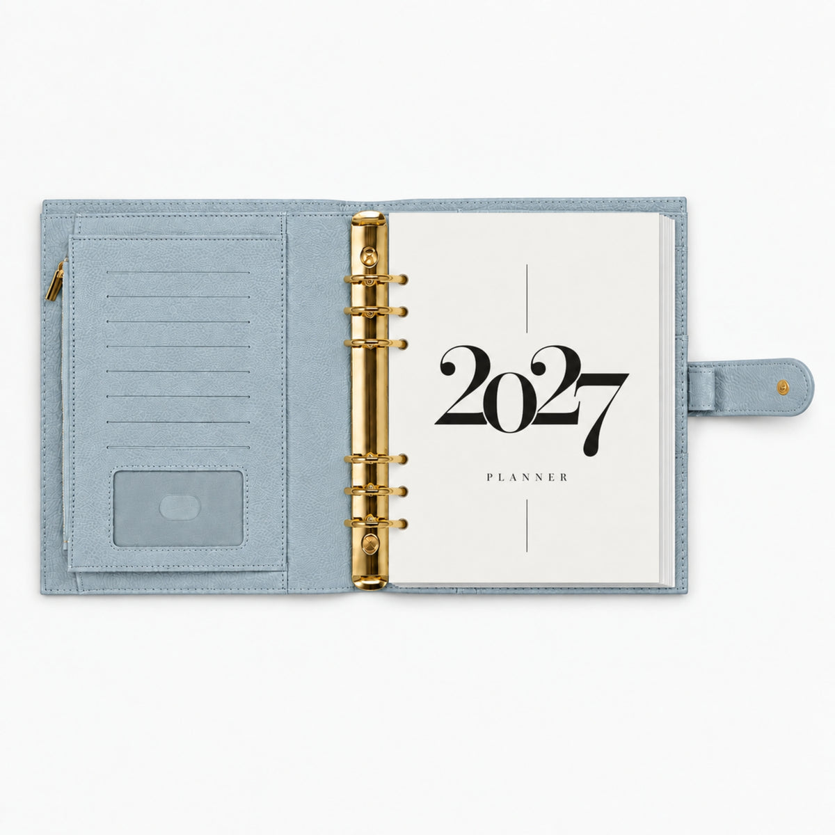 Signature A5 Binder 6-Ring Planner Cover | Blue