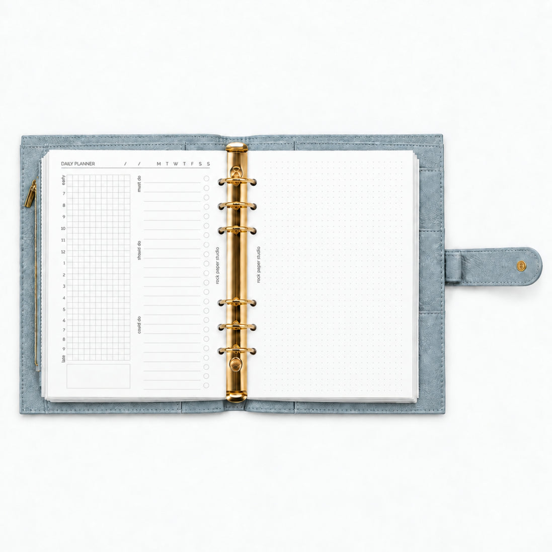 Signature A5 Binder 6-Ring Planner Cover | Blue