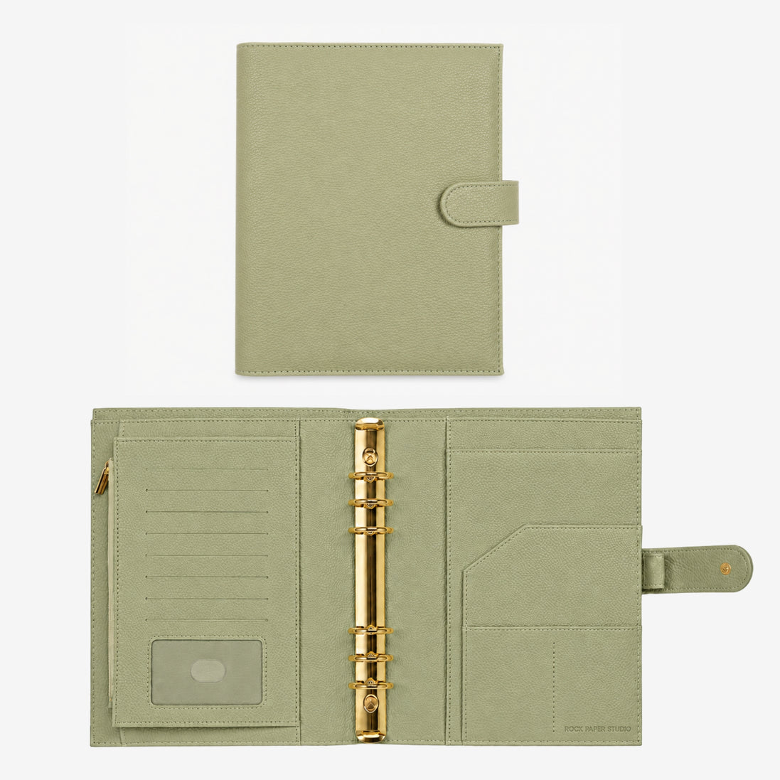 Signature A5 Binder 6-Ring Planner Cover | Sage Green
