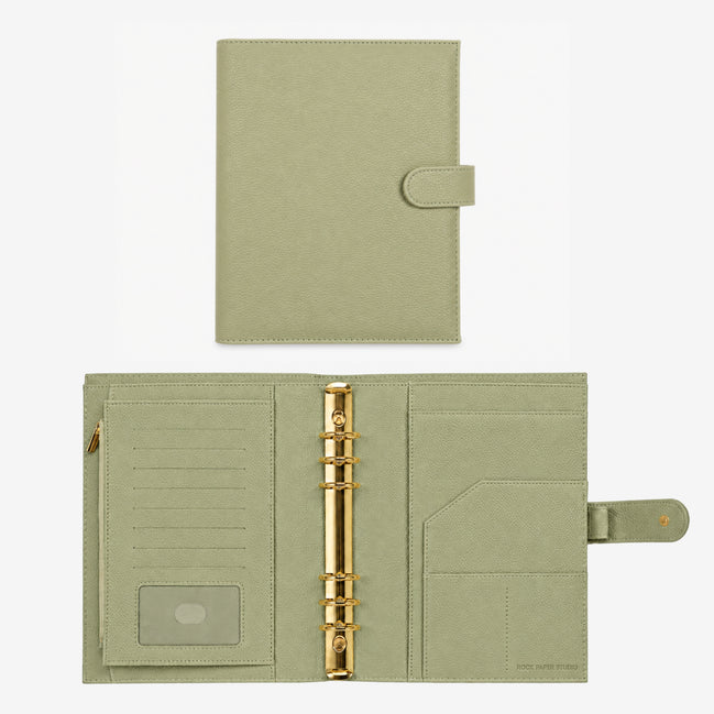Signature A5 Binder 6-Ring Planner Cover | Sage Green