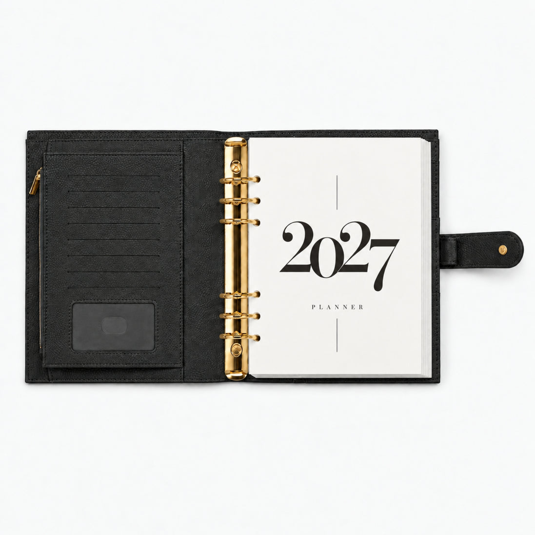 Signature A5 Binder 6-Ring Planner Cover | Black