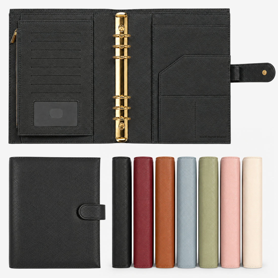 Signature A5 Binder 6-Ring Planner Cover | Black
