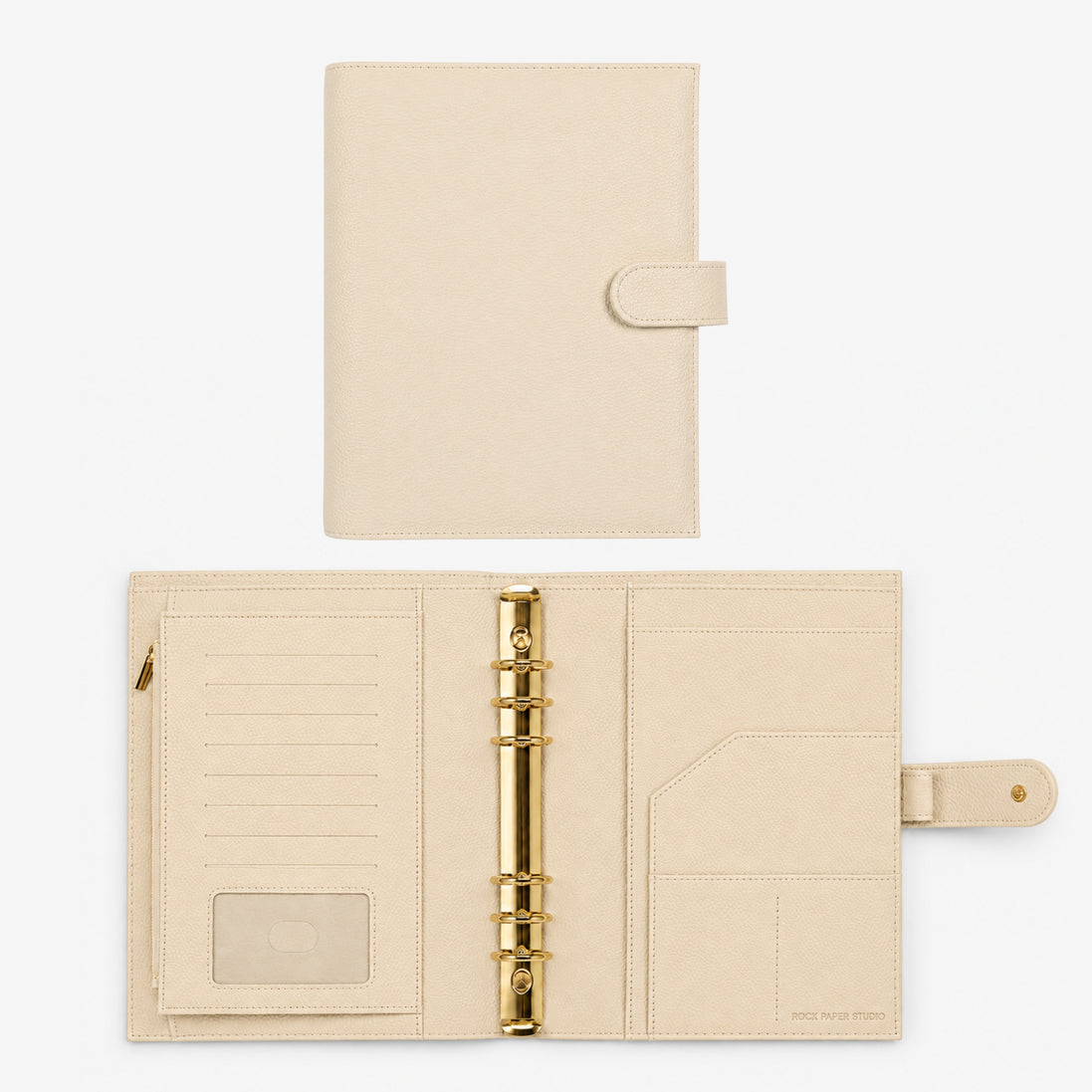 Signature A5 Binder 6-Ring Planner Cover | Cream