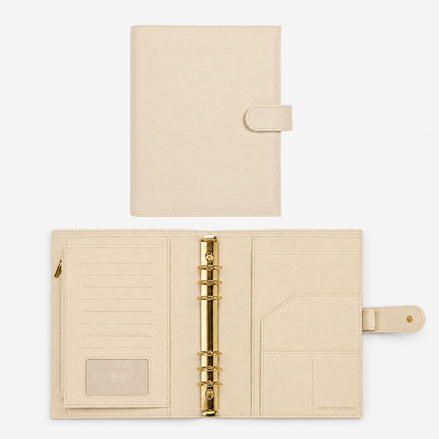 Signature A5 Binder 6-Ring Planner Cover | Cream