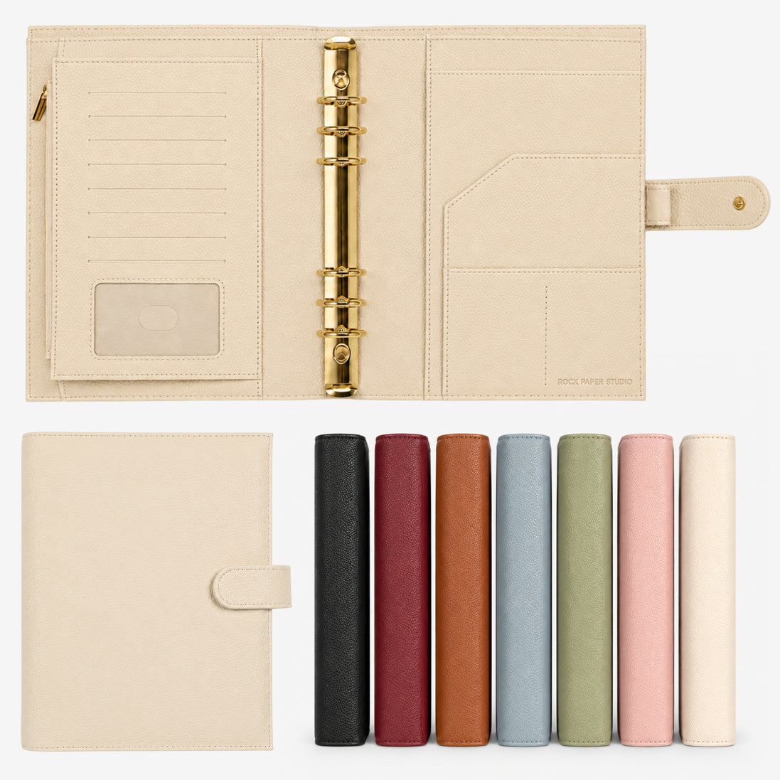 Signature A5 Binder 6-Ring Planner Cover | Cream