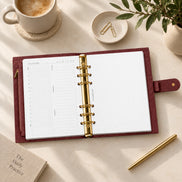 Signature A5 Binder 6-Ring Planner Cover | Berry Burgundy