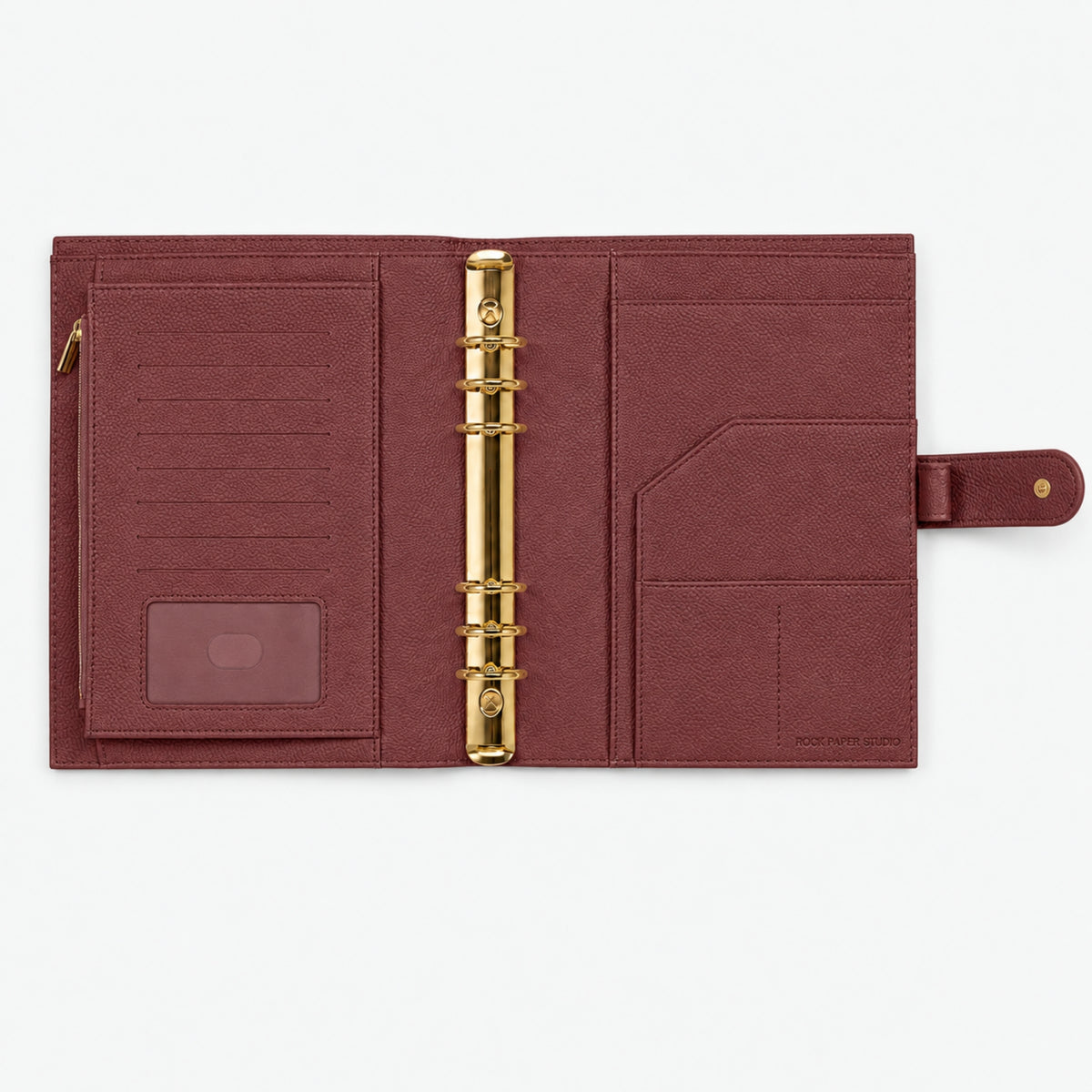 Signature A5 Binder 6-Ring Planner Cover | Berry Burgundy