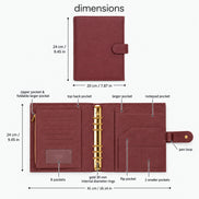 Signature A5 Binder 6-Ring Planner Cover | Berry Burgundy
