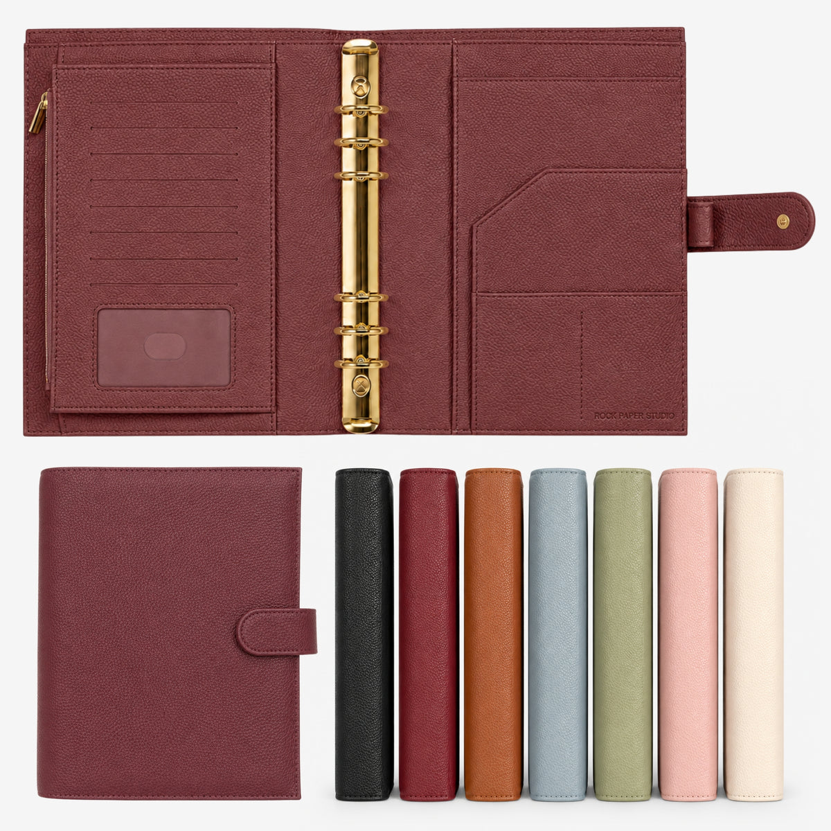 Signature A5 Binder 6-Ring Planner Cover | Berry Burgundy