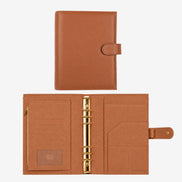 Signature A5 Binder 6-Ring Planner Cover | Saddle Brown
