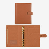 Signature A5 Binder 6-Ring Planner Cover | Saddle Brown