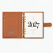 Signature A5 Binder 6-Ring Planner Cover | Saddle Brown