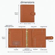 Signature A5 Binder 6-Ring Planner Cover | Saddle Brown