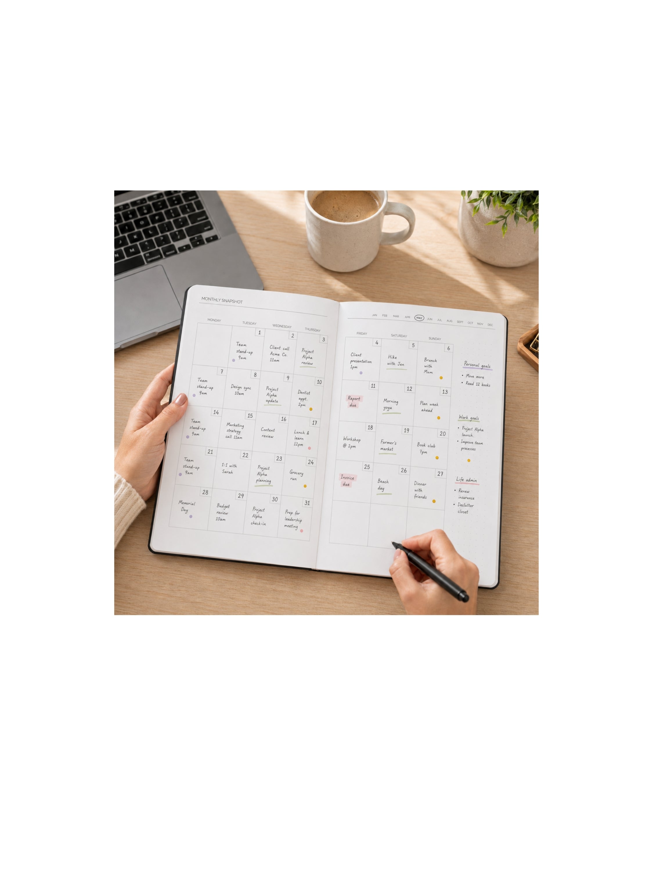 DONE A5 Undated Daily Planner
