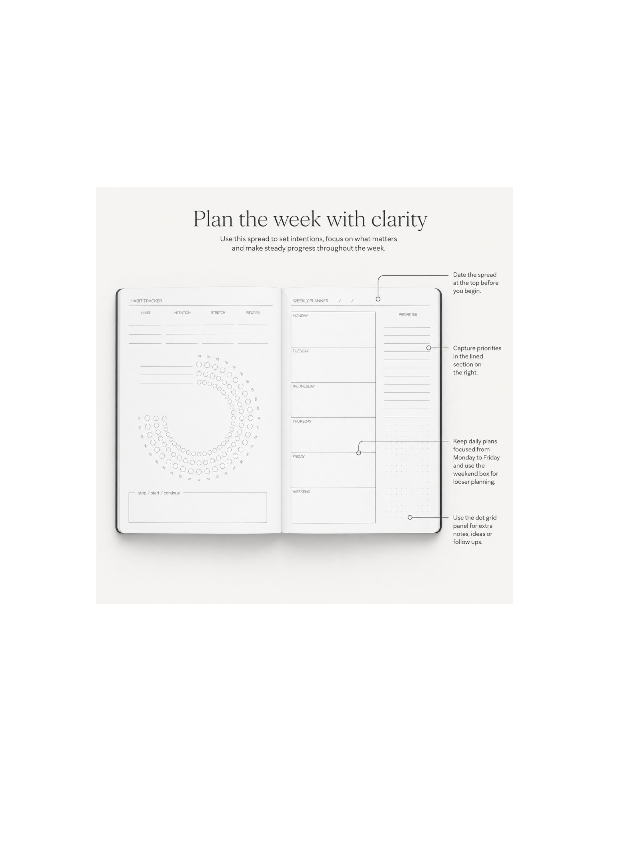 DONE A5 Undated Daily Planner