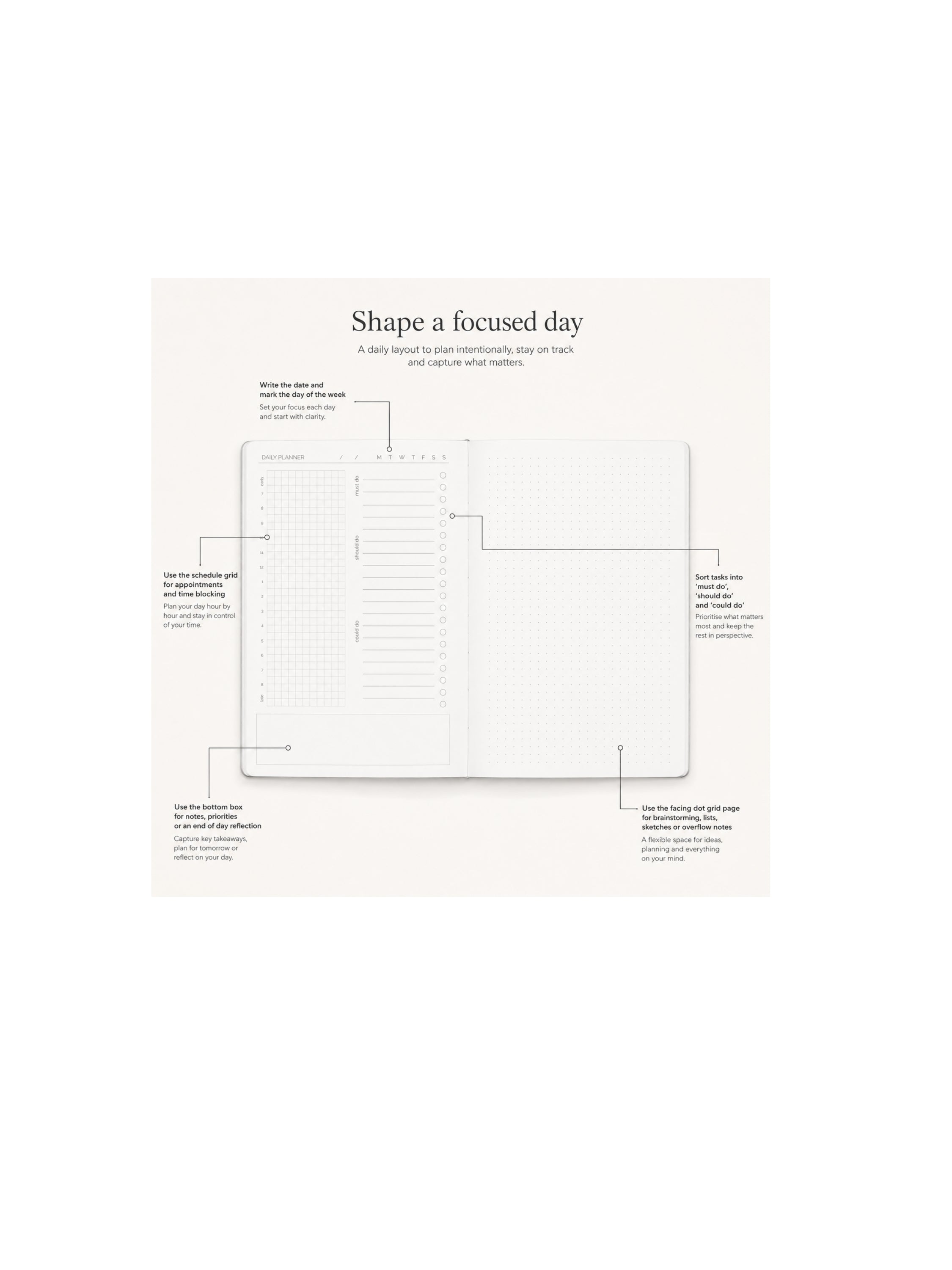 DONE A5 Undated Daily Planner