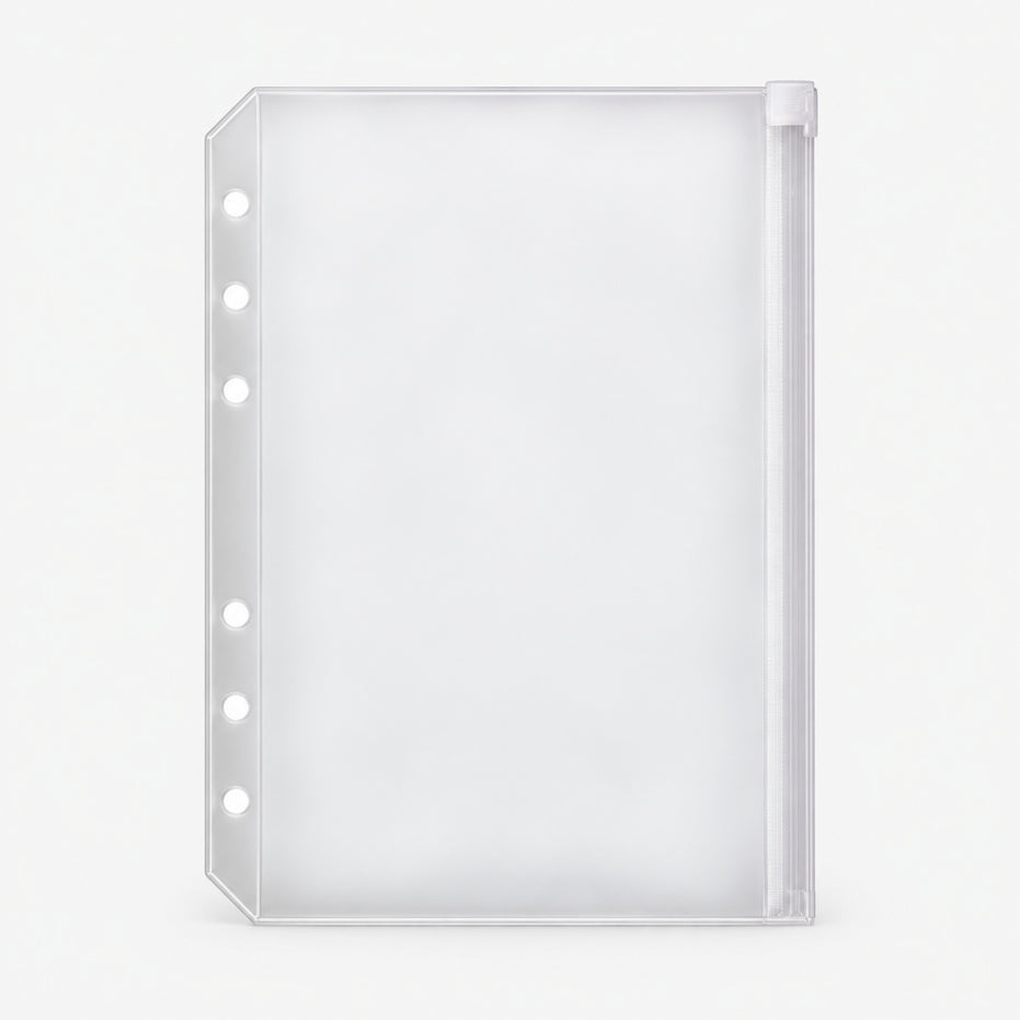 A5 Ziplock Planner Pocket Insert for 6 Ring Binder