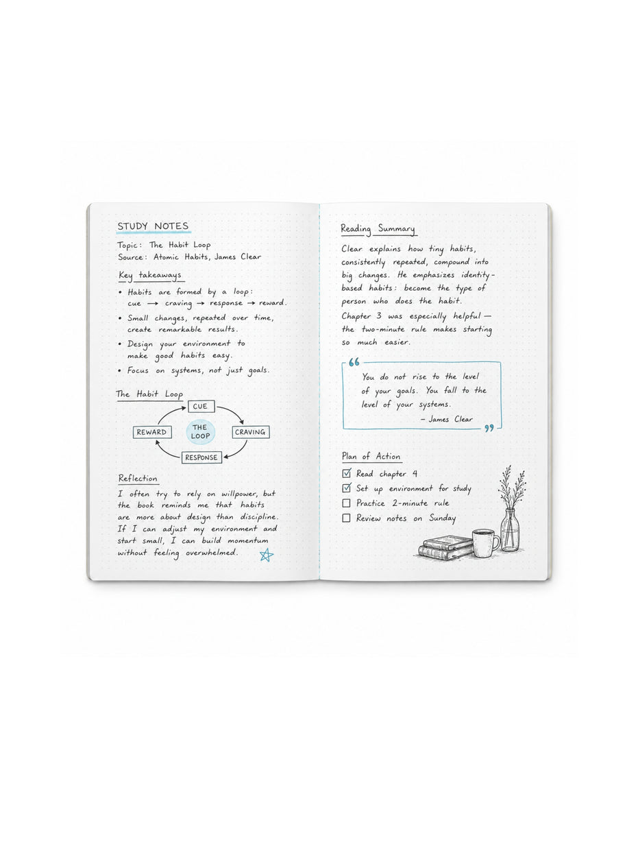 DOT GRID PAGES A5 Notebook