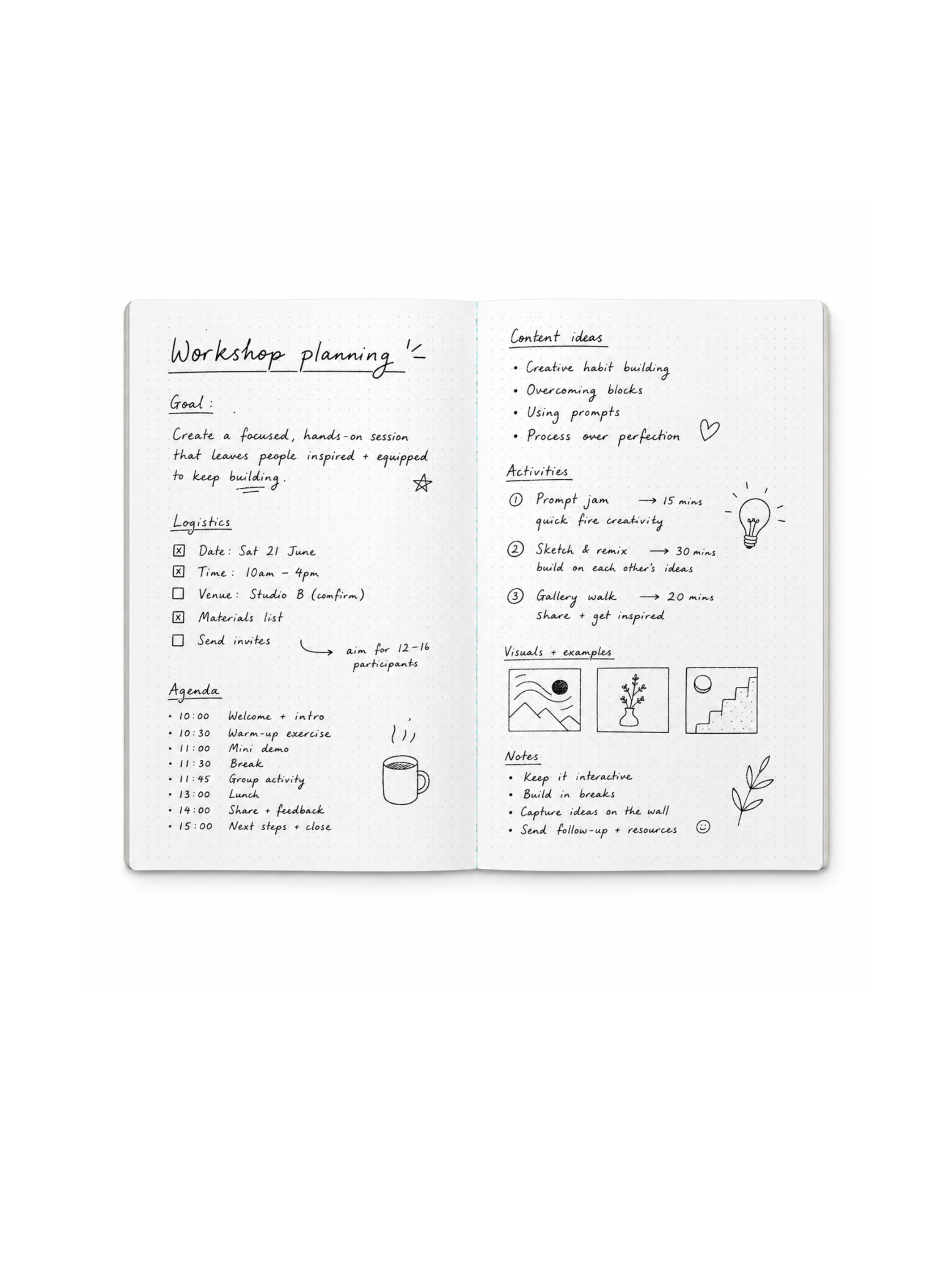 DOT GRID PAGES A5 Notebook