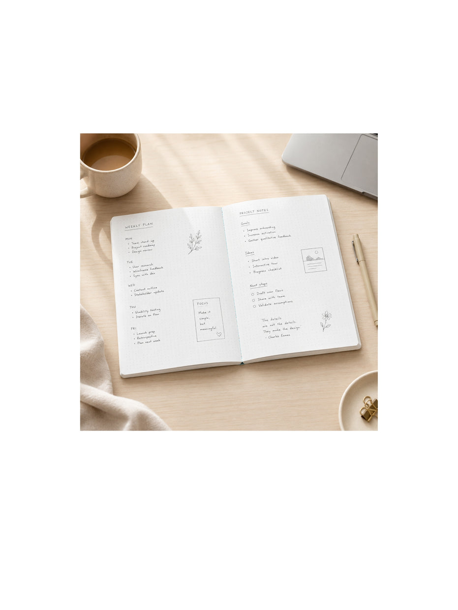 DOT GRID PAGES A5 Notebook