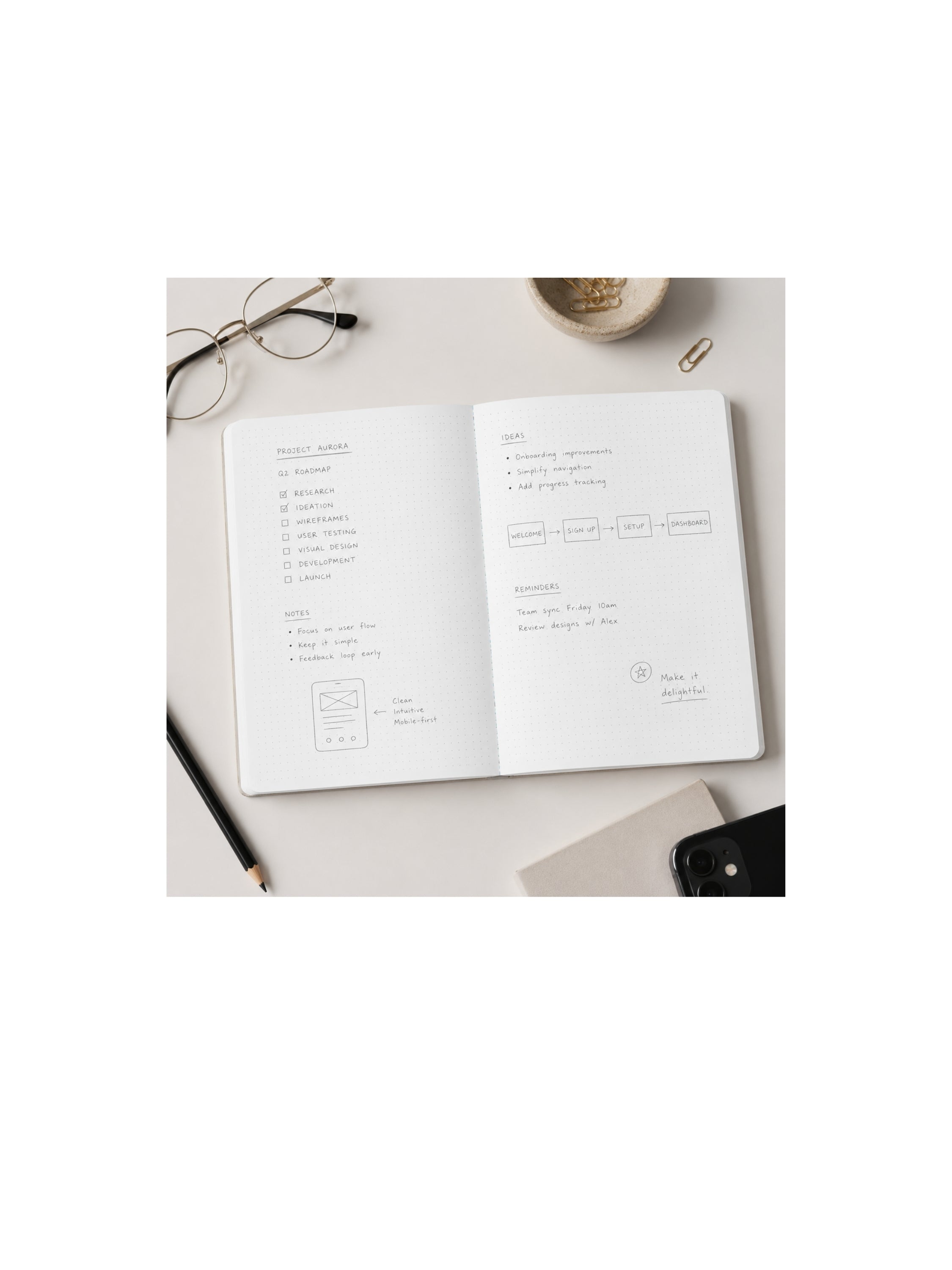 DOT GRID PAGES A5 Notebook