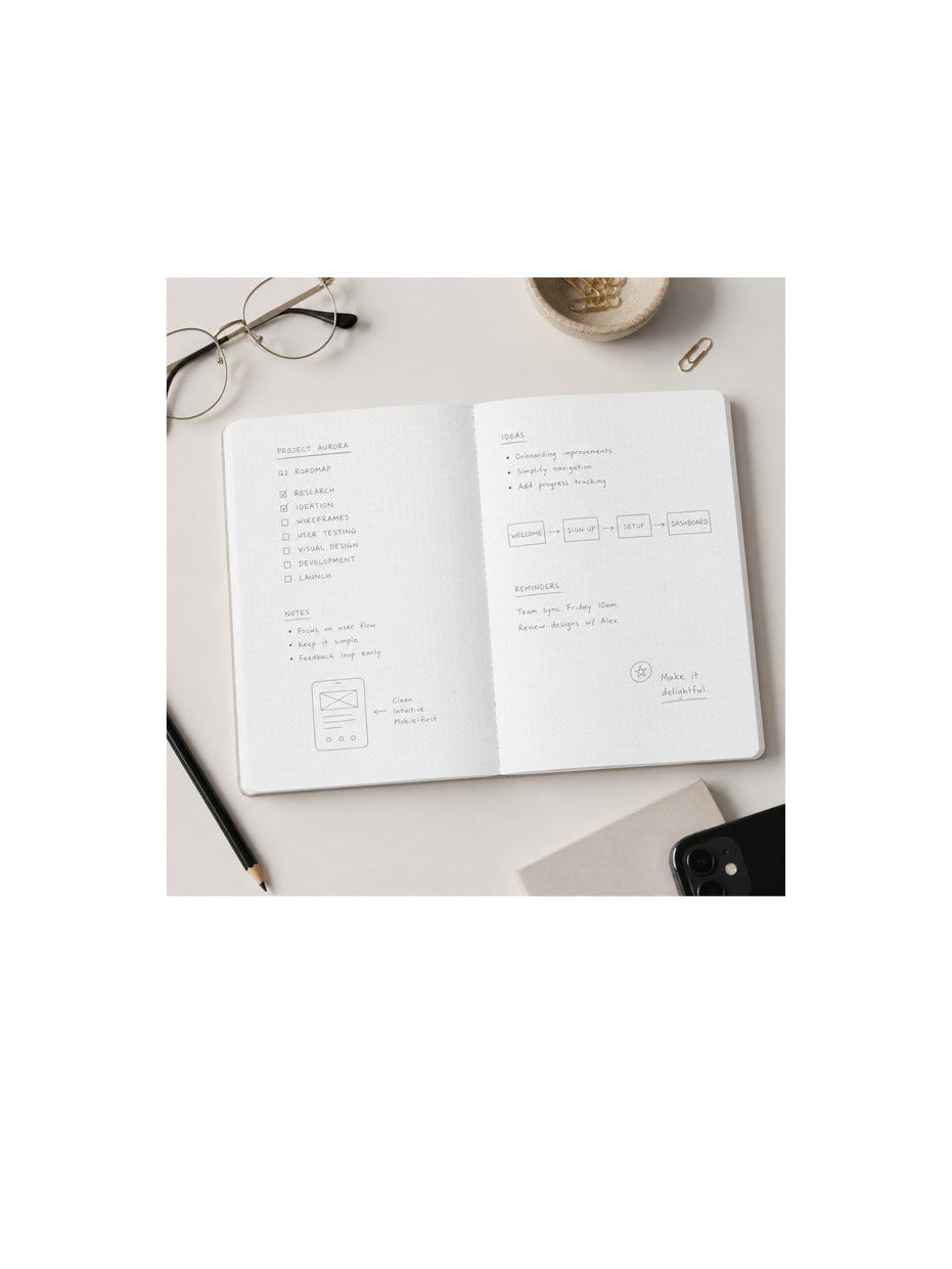 DOT GRID PAGES A5 Notebook