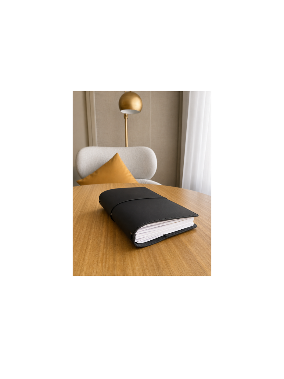 Essential A5 Espresso Martini Black Notebook Cover