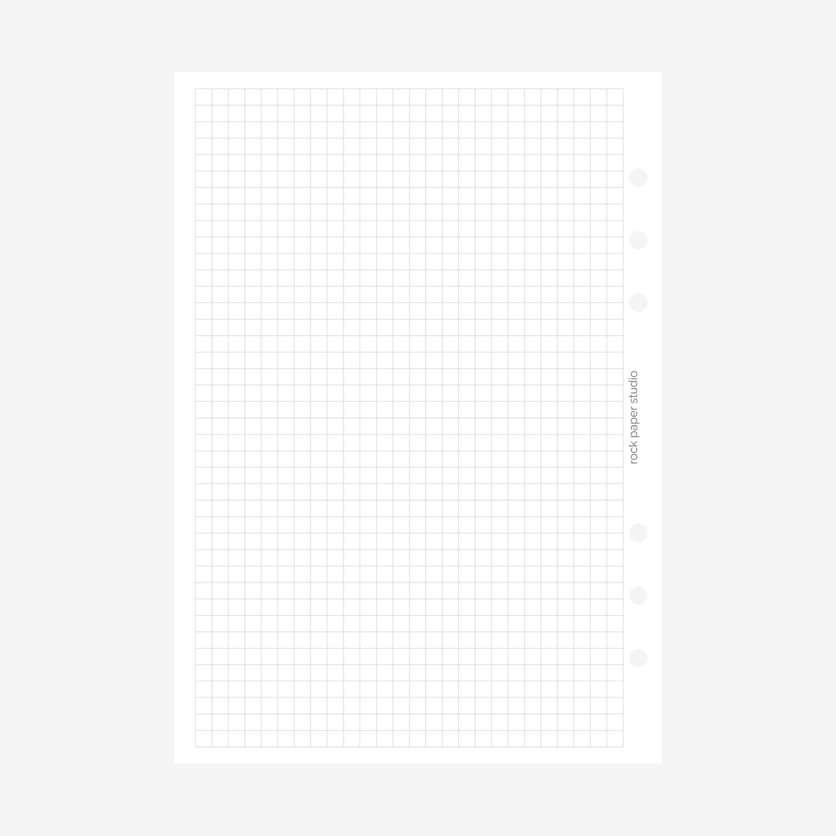 A5 Grid Pages Planner Inserts | 6 Ring Binder Refill Pages