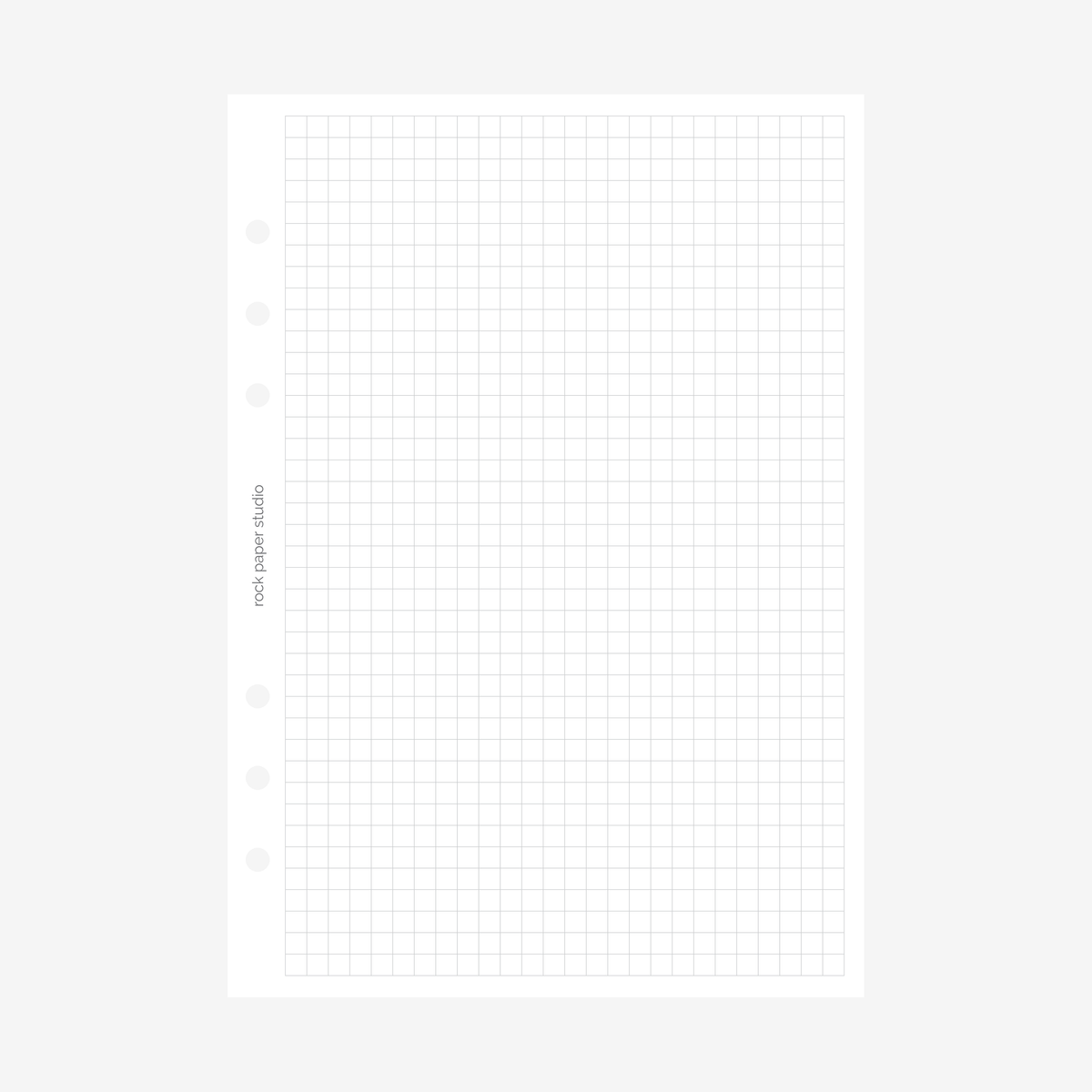 A5 Grid Pages Planner Inserts | 6 Ring Binder Refill Pages