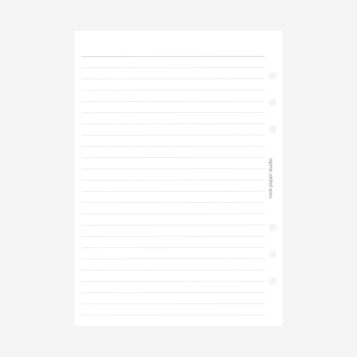 A5 Lined Pages Planner Inserts | 6 Ring Binder Refill Pages