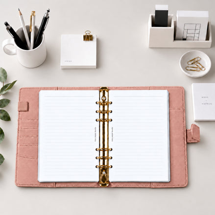 A5 Lined Pages Planner Inserts | 6 Ring Binder Refill Pages