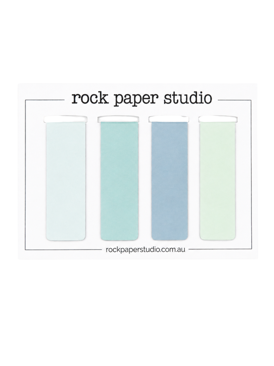 Magnetic Page Markers, Blue set of 4