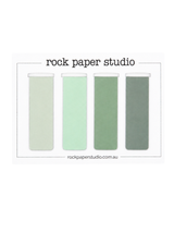 Magnetic Page Markers, Green set of 4