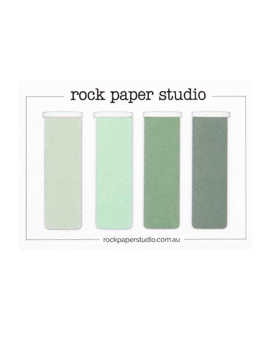 Magnetic Page Markers, Green set of 4