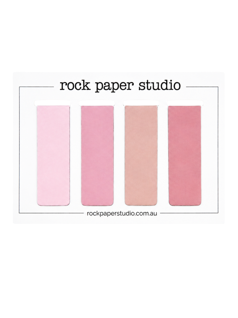Magnetic Page Markers, Pink set of 4
