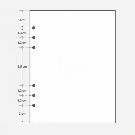 A5 Grid Pages Planner Inserts | 6 Ring Binder Refill Pages