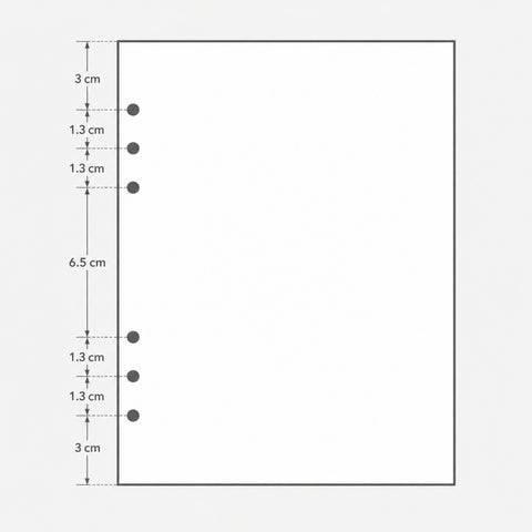 A5 Grid Pages Planner Inserts | 6 Ring Binder Refill Pages